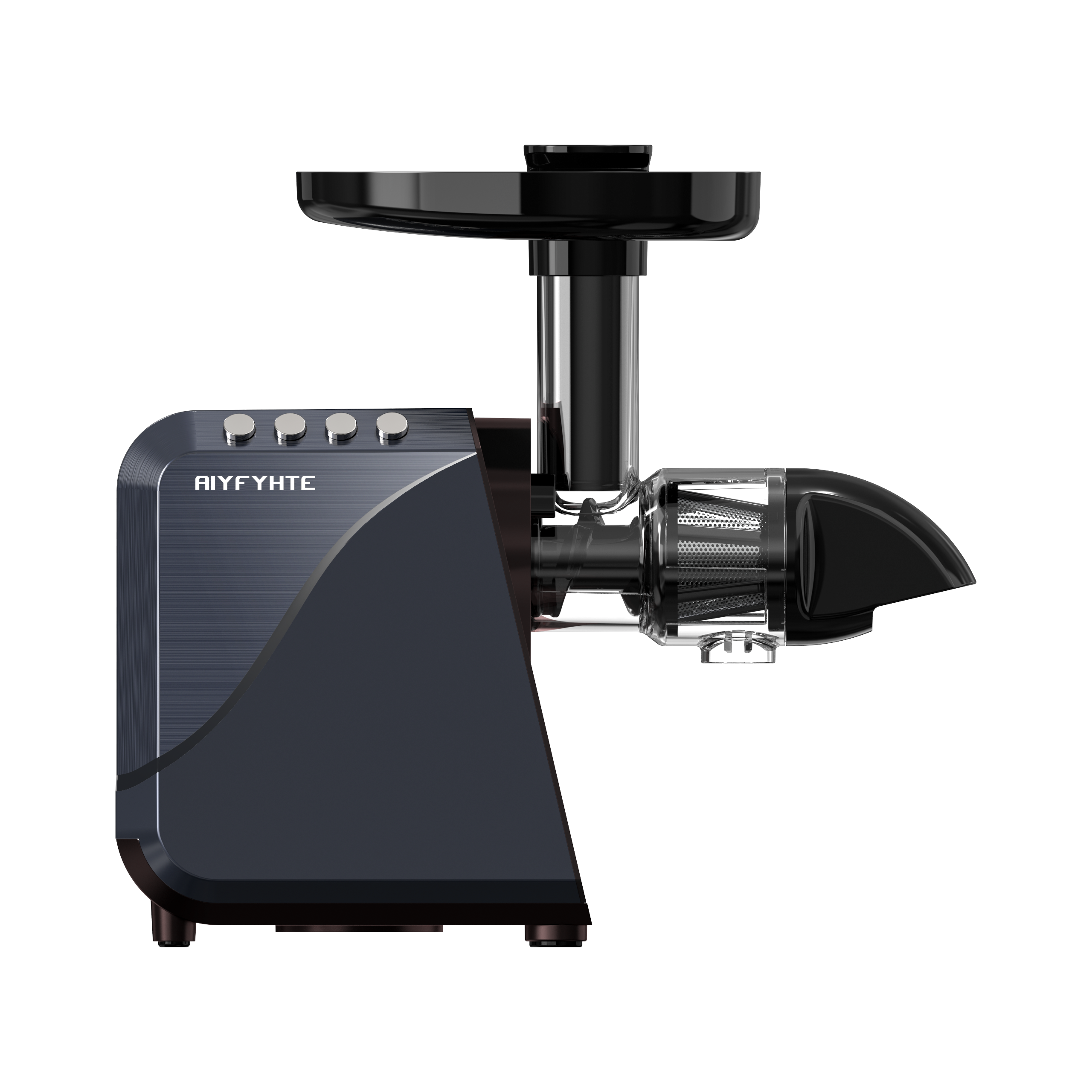 AIYFYHTE 2-in-1 Slow Juicer Machines Coffee Grinder - Meteorite Gray