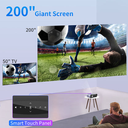 4K WiFi Video Projector,13000LM Smart Projector LED Native 1080P Full HD,5G Wireless Android Projector Airplay Netflix YouTube Compatible,Home Cinema Outdoor Projector with Zoom Speaker HDMI USB RJ45