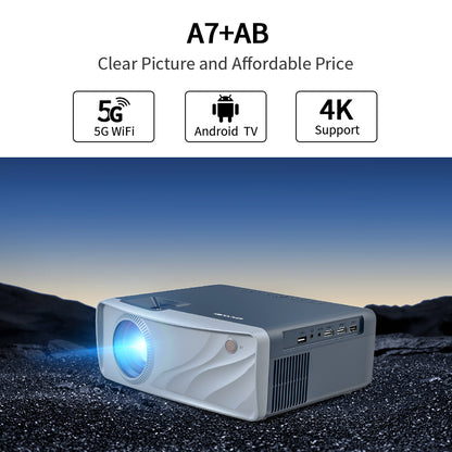 4K Projector 5G WiFi  950 ANSI Lumen LCD Outdoor Movie Projectors with Bluetooth Android 2G+16G Native 1080P Smart TV Projectors Wireless Cast iPhone