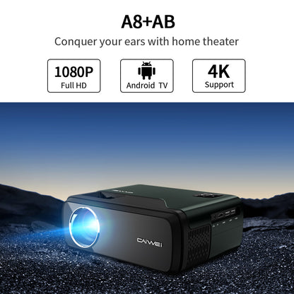 Portable 5G WiFi Bluetooth Projector 1080P Native, Android LED Full HD Moive Projector Wireless iOS Mirroring Support Massive Apps Bi-Bluetooth Outdoor/Indoor Proyector