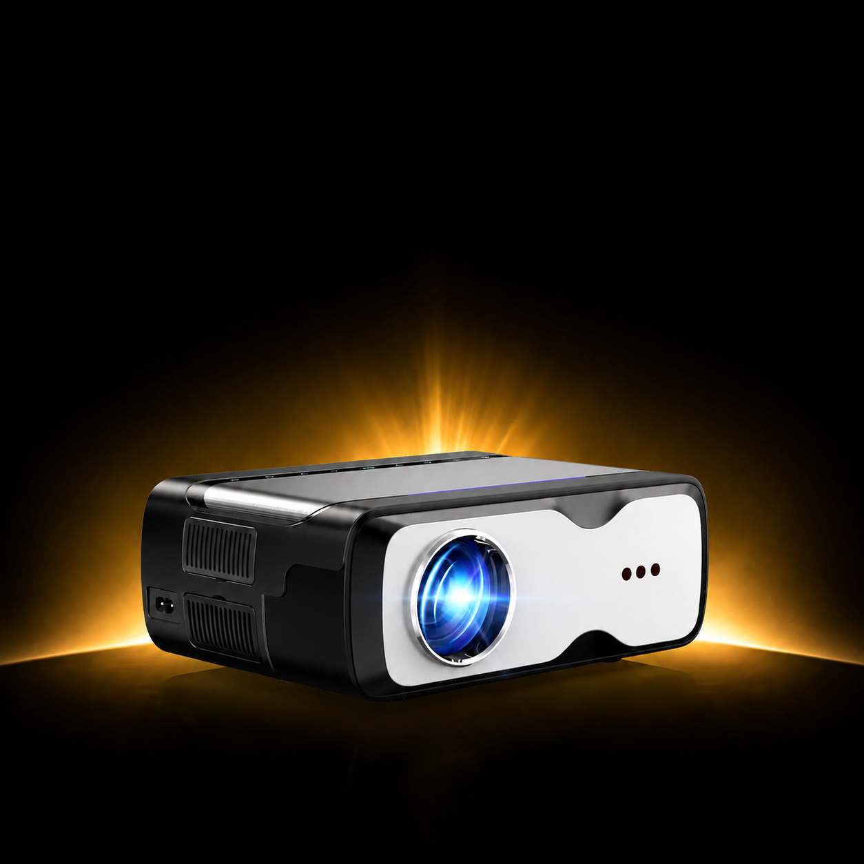 CAIWEI A9T 4K Projector with WiFi and Bluetooth, 1600 ANSI Lumens Daytime Projector with Android TV 9.0