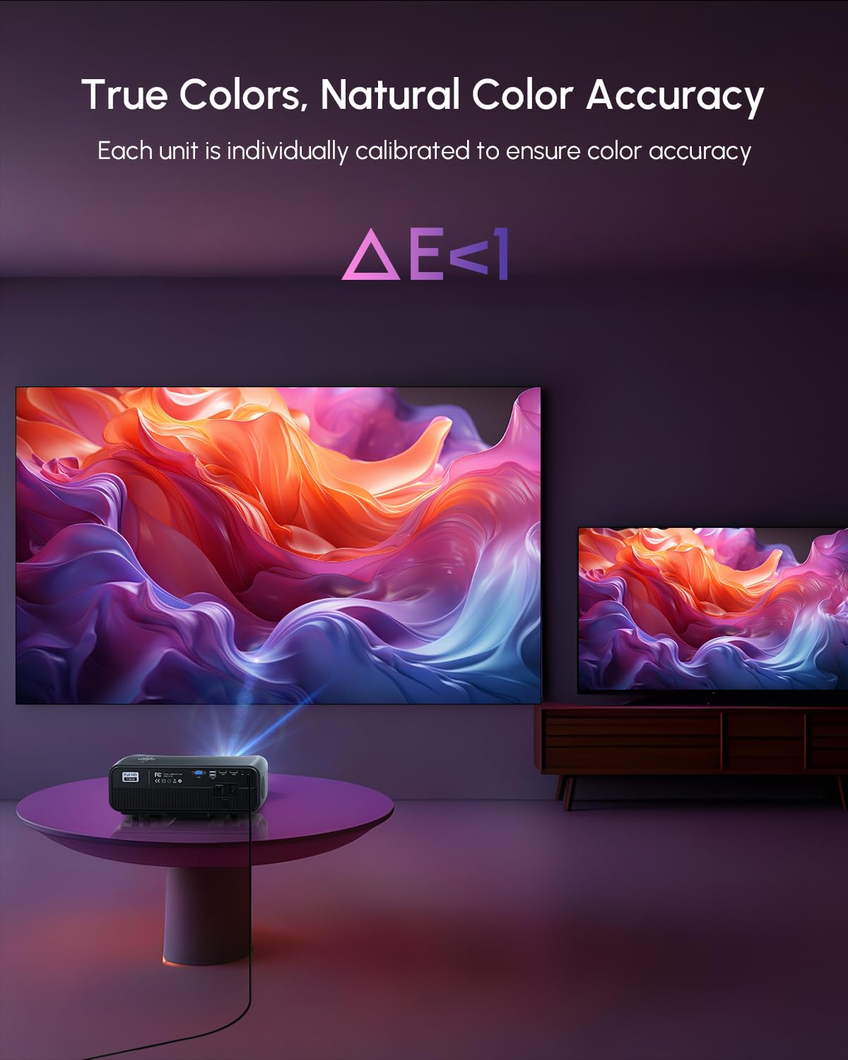 CAIWEI A12AB 4K Ultra HD Google TV Projector for Daylight Viewing, 2025 Upgrade 2200 ANSI Daytime Projector with Short Throw NFC Dolby 2×30W Speakers WiFi Bluetooth for Ceiling Mount Bright Room Home Theater