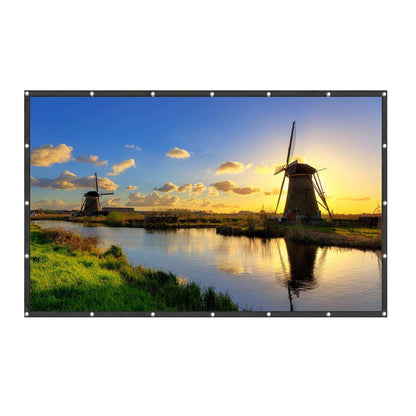 CAIWEI 100'' Portable Projector Screen HD 16:9 PVC for Home Office Outdoor